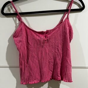 American Eagle Outfitters Fuchsia Ribbed Camisole